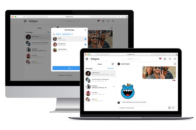 インスタグラムのDM機能がWEBブラウザでも利用可能に IG Instagram DM Direct Messages Web Browsers The Verge Facebook Mark Zuckerberg 