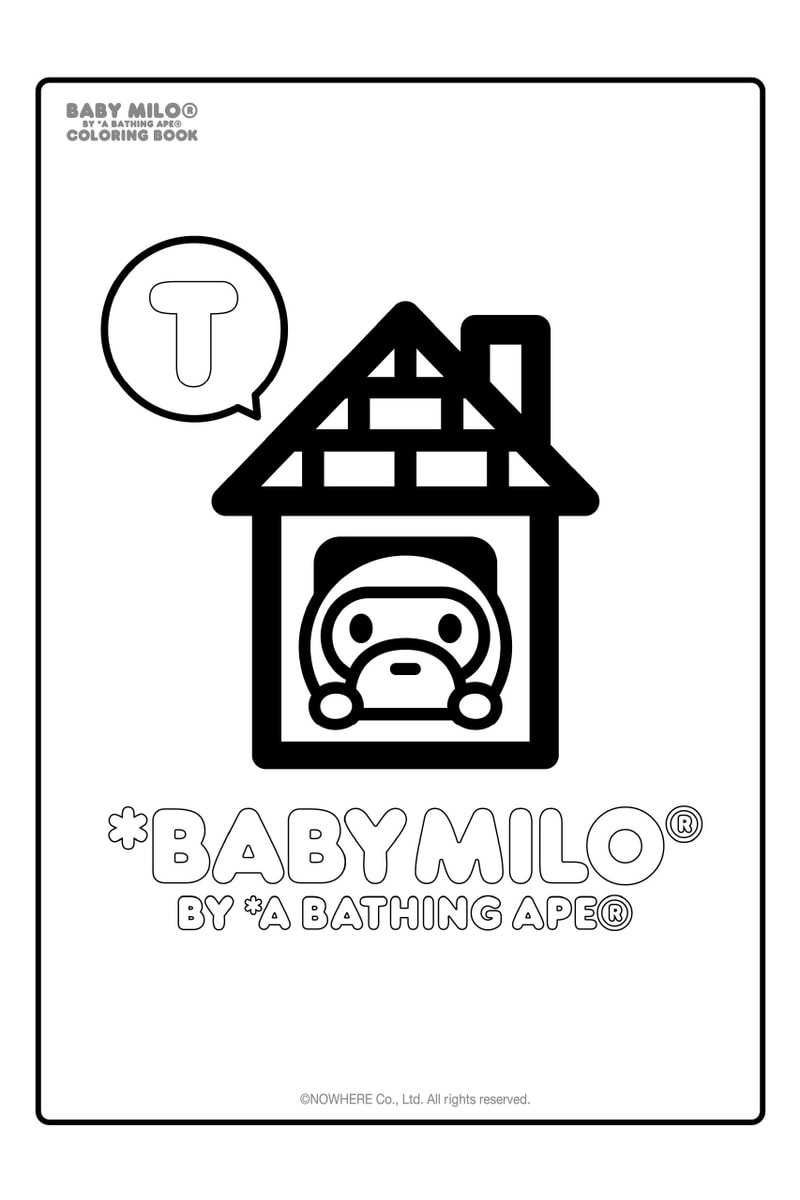BAPE® ア・ベイジング・エープ の人気キャラクター“BABY MILO®”の塗り絵が登場 