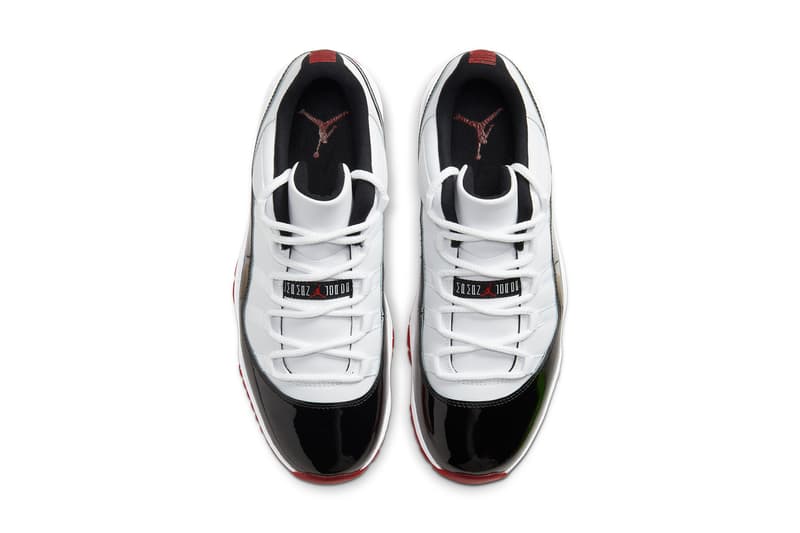 エアジョーダン 11 ロウ “ジム レッド” 2つのOGカラーを融合させた Air Jordan 11 Low “Gym Red” が発売 air jordan brand 11 low white concord bred gym red university black true red AV2187 160 release date info photos price store list