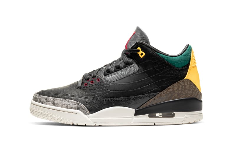 マルチカラーを用いたエキゾチックな Air Jordan 3 “Animal Instinct” シリーズ第2弾が登場 air jordan brand 3 animal instinct 2 0 black multi color sail green yellow red CV3583 003 release date info photos price store list