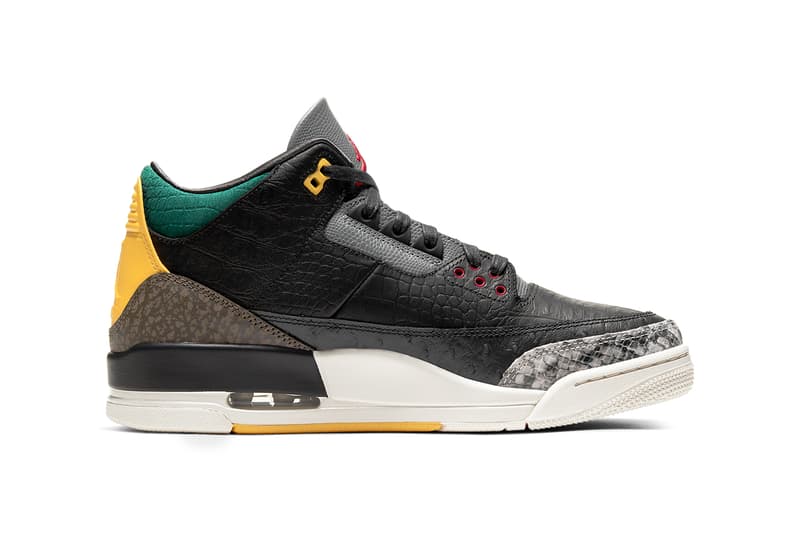 マルチカラーを用いたエキゾチックな Air Jordan 3 “Animal Instinct” シリーズ第2弾が登場 air jordan brand 3 animal instinct 2 0 black multi color sail green yellow red CV3583 003 release date info photos price store list