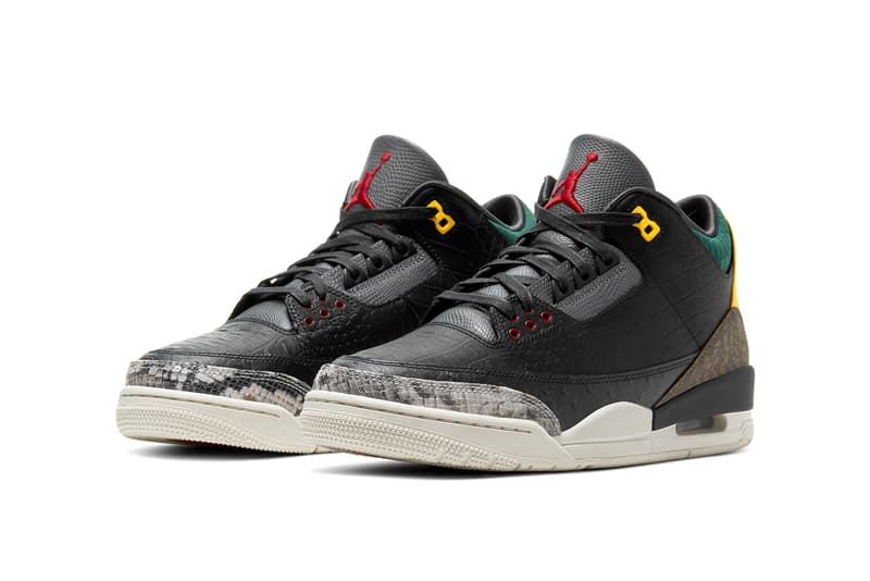 マルチカラーを用いたエキゾチックな Air Jordan 3 “Animal Instinct” シリーズ第2弾が登場 air jordan brand 3 animal instinct 2 0 black multi color sail green yellow red CV3583 003 release date info photos price store list