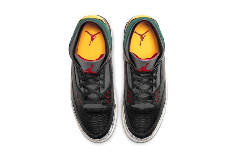 マルチカラーを用いたエキゾチックな Air Jordan 3 “Animal Instinct” シリーズ第2弾が登場 air jordan brand 3 animal instinct 2 0 black multi color sail green yellow red CV3583 003 release date info photos price store list
