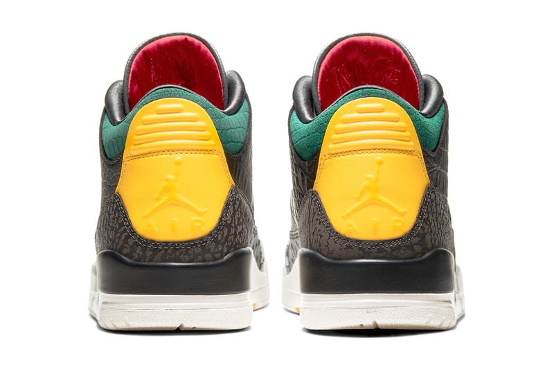 マルチカラーを用いたエキゾチックな Air Jordan 3 “Animal Instinct” シリーズ第2弾が登場 air jordan brand 3 animal instinct 2 0 black multi color sail green yellow red CV3583 003 release date info photos price store list