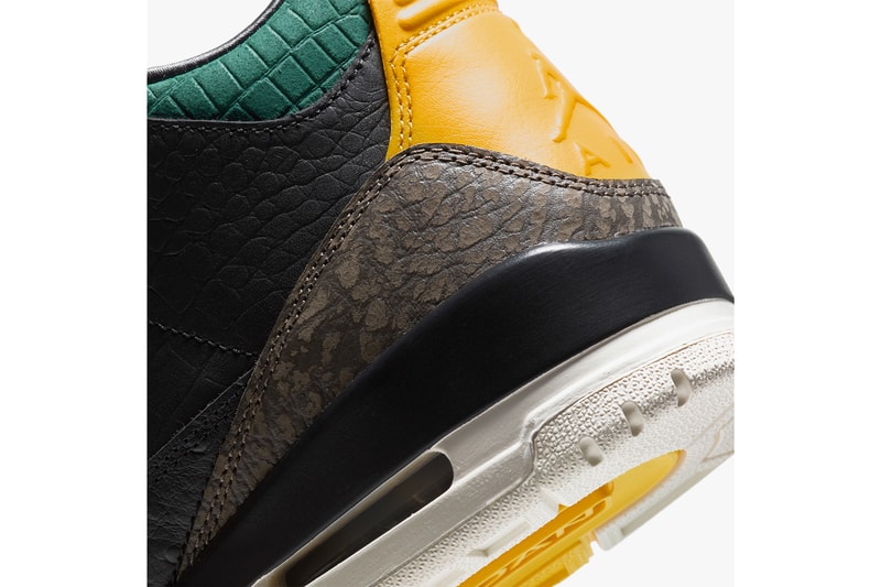 マルチカラーを用いたエキゾチックな Air Jordan 3 “Animal Instinct” シリーズ第2弾が登場 air jordan brand 3 animal instinct 2 0 black multi color sail green yellow red CV3583 003 release date info photos price store list