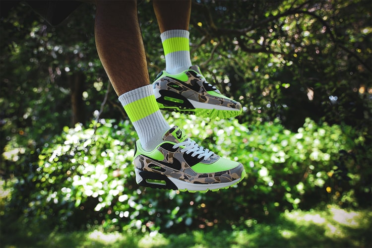atmos が Nike Air Max 90 の新作モデル “Green Camo” を限定リリース