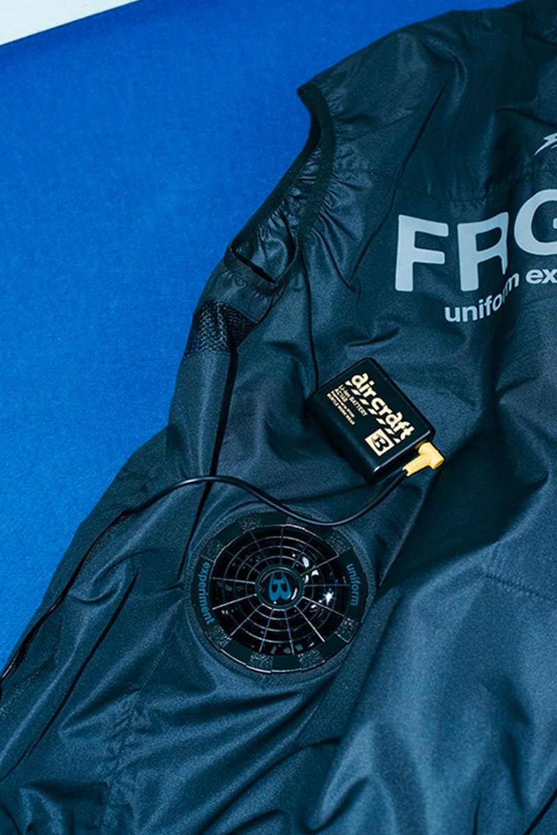 ユニフォーム エクスペリメント バートル uniform experiment x BURTLE による“実験的空冷服 ver2.0”が発売 fragment design uniform experiment Burtle Air Craft Mountain Vest first look fan cooler
