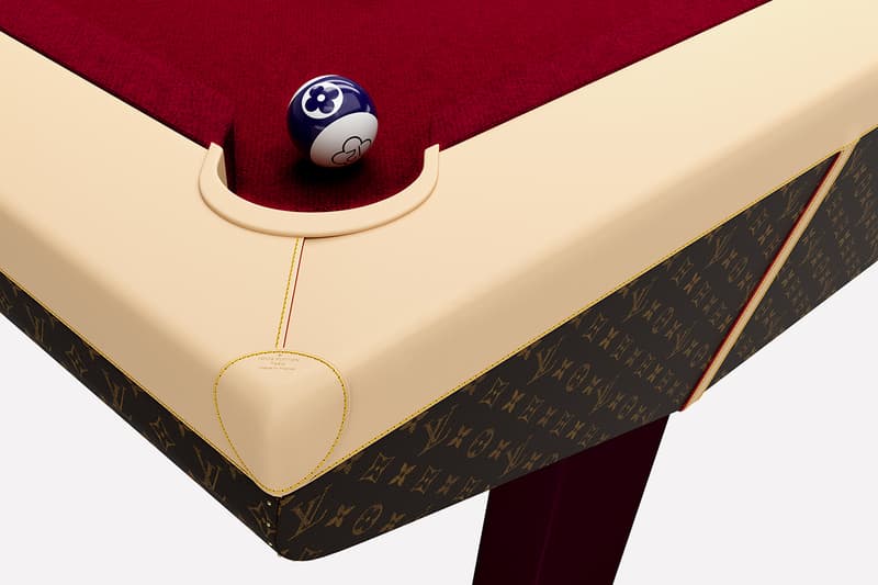 Louis Vuitton からカスタマイズ可能なモノグラム柄を施した高品質な仕様のビリヤード台が登場 louis vuitton billiards set made to order release information details homeware pool snookeer balls cue table buy cop purchase order