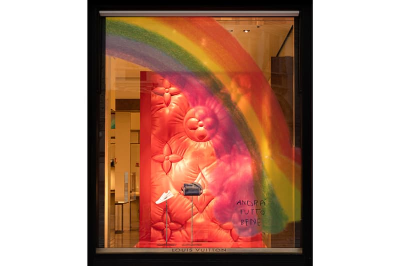 Louis Vuitton が従業員や子供たちを動員したアートプロジェクト“The Rainbow Project”を始動 Louis Vuitton The Rainbow Project Window Designs Paris Madrid Rome Frankfurt Madrid Milan Rainbows Drawings Animations Local