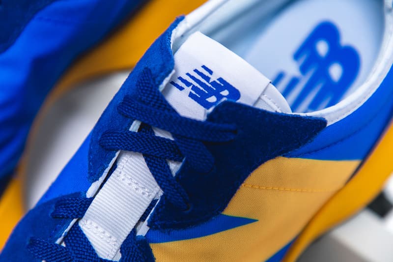 ニューバランス “レトロ・ランニング”をモダンに再構築した New Balance 327 に新色が登場 New Balance 327 Non-Split Blue Yellow Orange White Red Light Grey Navy Blue Gum Sole Unit Retro Runner Archive Sneaker Release Information Footwear NB Silhouette Closer Look HBX