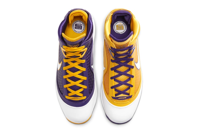 ナイキ レブロン 7 “メディアデイ” 左右非対称のレイカーズカラーを纏った LeBron 7 “Media Day” が発売 Nike Lebron 7 Media Day Official Look Release Info Buy Price Los Angeles Lakers Yellow Purple nba media day 2019