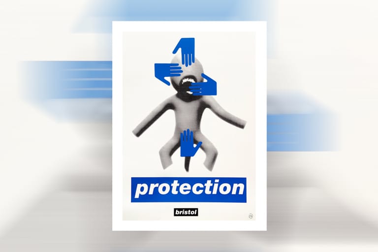 Massive Attack のメンバー Robert Del Naja が寄付目的としたシルクスクリーン作品 “Protection” をリリース