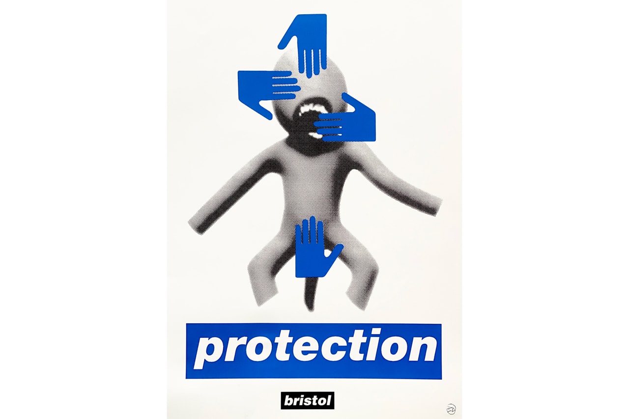 Massive Attack のメンバー Robert Del Naja が 新作“Protection” と題したプリントをリリース robert del naja protection print bristol food union feed the frontline intervention artworks prints editions