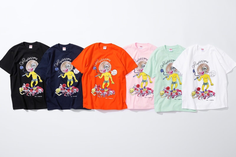 シュプリーム Supreme 2020年春夏コレクション発売アイテム - Week 12 Daniel Johnston（ダニエル・ジョンストン）とのコラボカプセルをはじめ、リップストップ素材のユーティリティジャケット、胸元にボックスロゴがワンポイントで施されたフーディ、後染め加工のロングスリーブのトップス、テーラードのセットアップ、〈KANGOL（カンゴール）〉とのコラボヘッドウェア、「Mechanix Wear（メカニクス ウェア）」製のグローブ、ボックスロゴが構成された折り畳みチェアーなどが並ぶ。