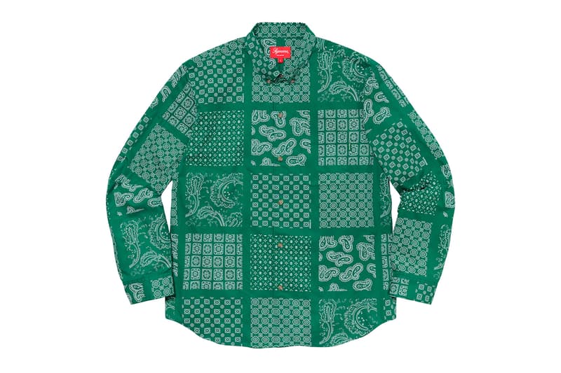シュプリーム Supreme 2020年春夏コレクション発売アイテム - Week 13 〈THE NORTH FACE(ザ・ノース・フェイス)〉とのコラボ第2弾のピースを筆頭に、フーディ2種類、バンダナ柄のシャツ、ホッケーシャツ、レーシングのグラフィックを全面にプリントしたセットアップ、デニムキャップ、「富士フイルム株式会社」のインスタントフィルム instax mini 10枚セットなど〈Supreme〉らしい遊び心に富んだプロダクトの数々が並ぶ。