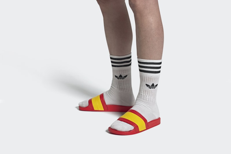 アディダスのアディレッタに国旗柄が登場 adidas adilette country nation flag ss20 britain england france netherlands italy germany spain usa info release
