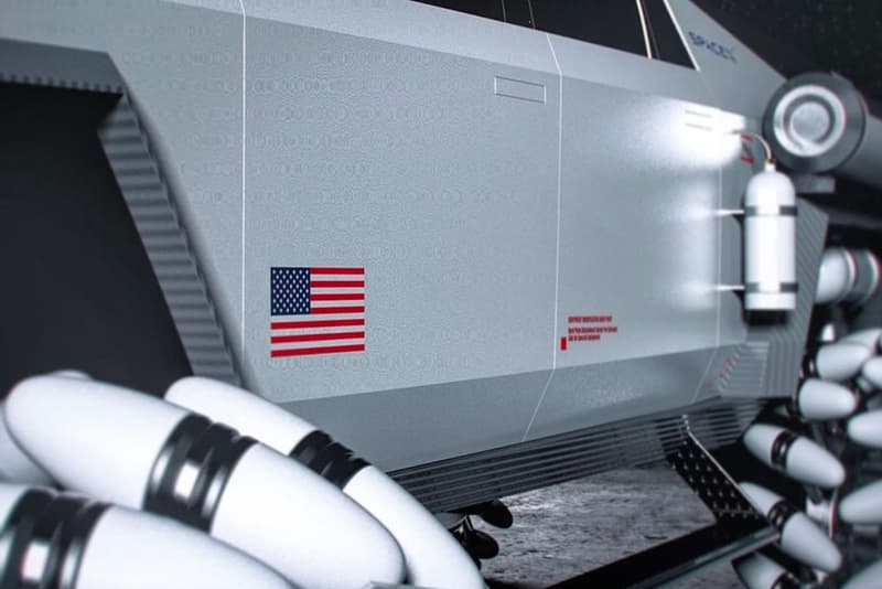 月面を走行する近未来的な Tesla Cybertruck が登場? Charlie Automotive Tesla Cybertruck Lunar Rover Concept renders moon landing rover Tesla Elon Musk cybermoon suvs evs