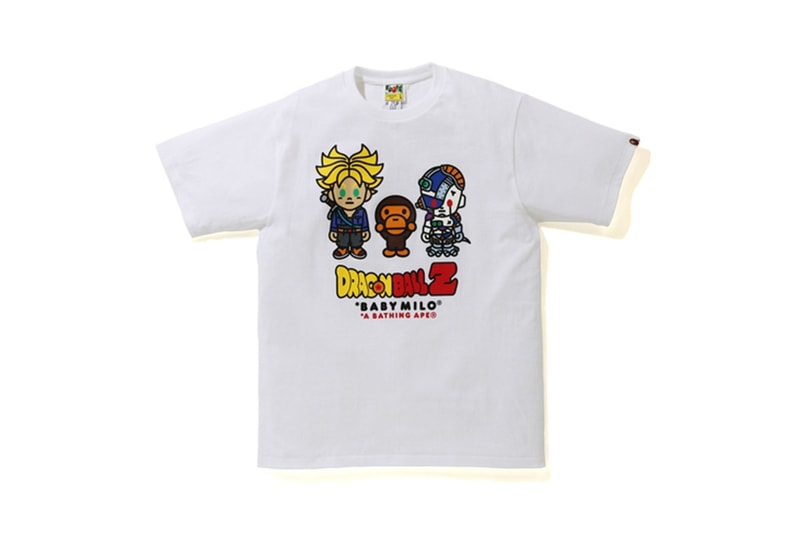 BAPE® x『ドラゴンボールZ』のコラボアパレルが登場 dragon ball z 人造人間/セル編をテーマとする本コラボ。孫悟空、ベジータ、孫悟飯、未来トランクス