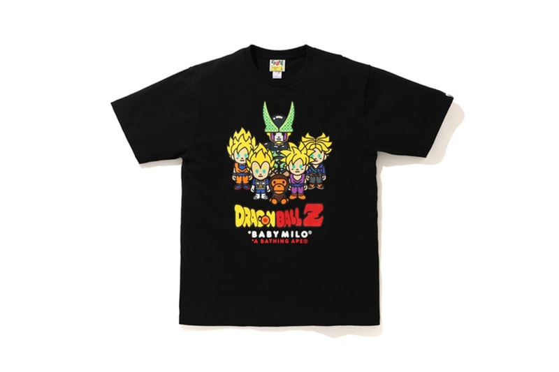 BAPE® x『ドラゴンボールZ』のコラボアパレルが登場 dragon ball z 人造人間/セル編をテーマとする本コラボ。孫悟空、ベジータ、孫悟飯、未来トランクス