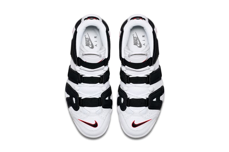 ナイキからエアモアアップテンポ Nike から Air More Uptempo “IN YOUR FACE” が再リリース nike sportswear air more uptempo white black university red scottie pippen chicago bulls 414962 105 official release date info photos price store list buying guide