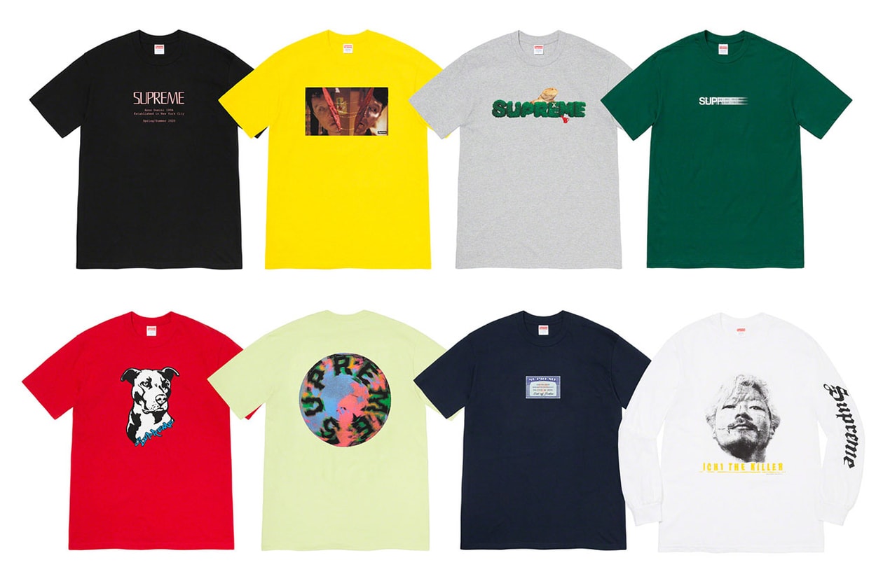 シュプリーム Supreme から2020年夏シーズンのTシャツコレクションが登場 『殺し屋1』三池崇史 浅野忠信