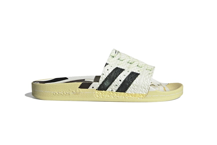 adidas Originals から Superstar を実写プリントした Adilette が登場