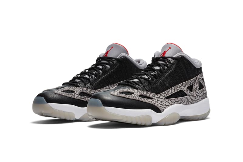 リュクス感溢れる Air Jordan 11 Low “Black Cement” が登場　air jordan brand 11 xi low ie black cement fire red grey white 919712 006 official release date info photos price store list buying guide