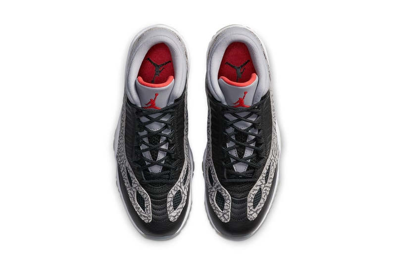リュクス感溢れる Air Jordan 11 Low “Black Cement” が登場　air jordan brand 11 xi low ie black cement fire red grey white 919712 006 official release date info photos price store list buying guide