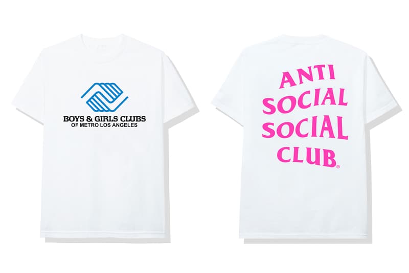 アンチ・ソーシャル・ソーシャル・クラブ Anti Social Social Club Boys & Girls Clubs of Metro Los Angeles Capsule Release Info Buy Price Date T shirt Hoodie Cap