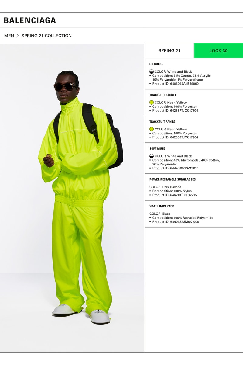 バレンシアガ2021年春夏コレクション Balenciaga Spring 2021 Collection Lookbook