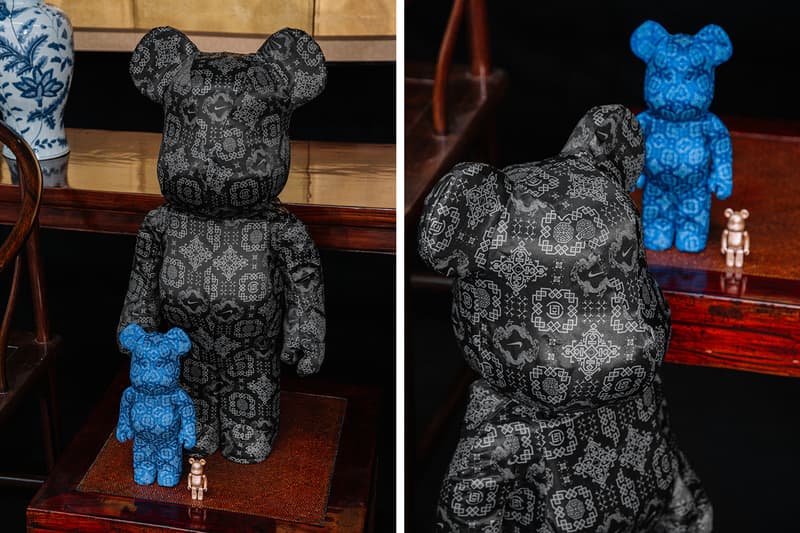 CLOT × Nike × fragment design のコラボ BE@RBRICK 1000% が登場 CLOT Nike Medicom Toy BE@RBRICK Black Silk 1000 Release Info Buy Price