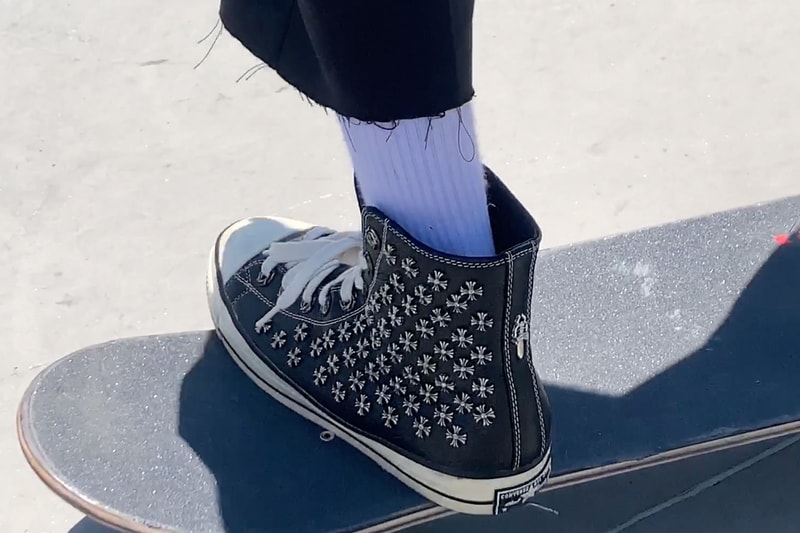 Erik Arteaga が Chrome Hearts × Converse のコラボ  Chuck Taylor を着用してスケート Erik Arteaga Skates Chrome Hearts Converse Chuck Taylor All Star Burberry.erry Video