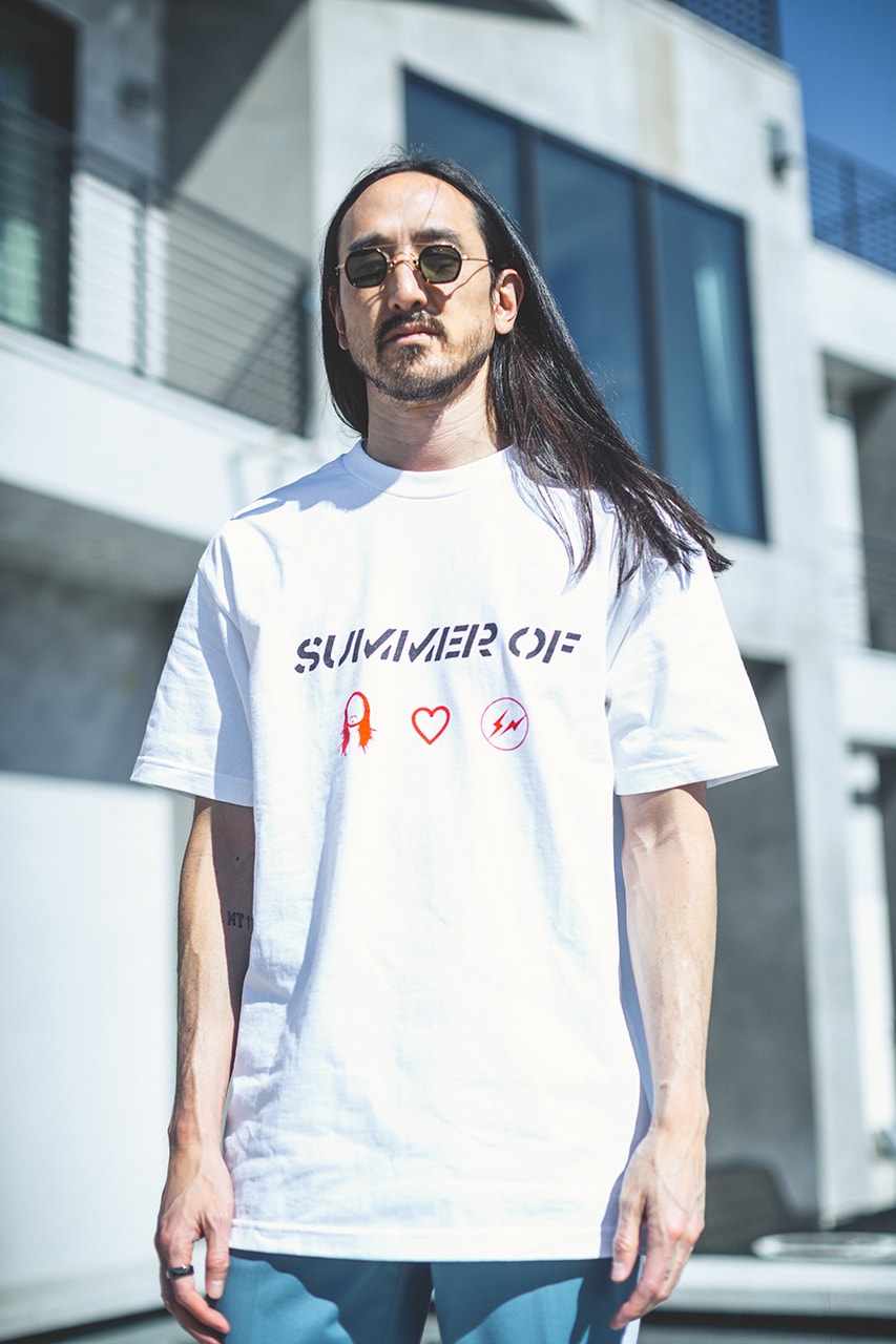 スティーヴ・アオキがフラグメントとのコラボTシャツをリリース 藤原ヒロシ steve aoki hiroshi fujiwara fragment dim mak summer of t shirt tee launch 