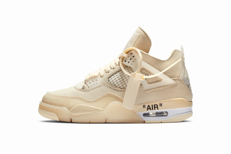オフホワイト x エアジョーダン 4 “Sail”の発売情報が解禁 ヴァージル・アブロー Off White Air Jordan 4 Sail Official Images Release Date Jumpman Virgil Abloh Collab Collaboration Nike HYPEBEAST Kicks Preview Upcoming Sneakers Best Releases 2020 Limited