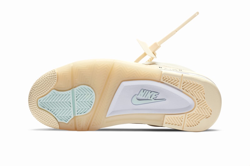 オフホワイト x エアジョーダン 4 “Sail”の発売情報が解禁 ヴァージル・アブロー Off White Air Jordan 4 Sail Official Images Release Date Jumpman Virgil Abloh Collab Collaboration Nike HYPEBEAST Kicks Preview Upcoming Sneakers Best Releases 2020 Limited