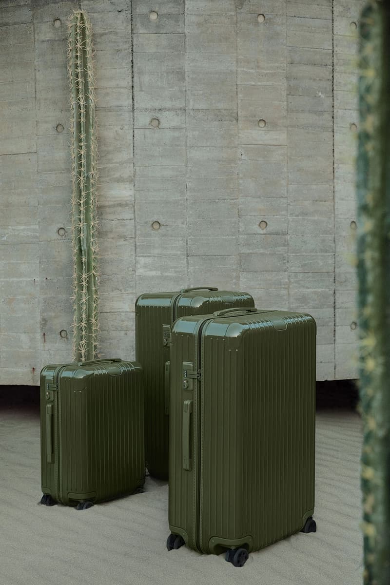 リモワの定番エッセンシャルに砂漠からインスパイアされた新色が追加 RIMOWA Essential Desert Rose Cactus suitcase cabin check in trunk polycarbonate Mojave Desert inspiration