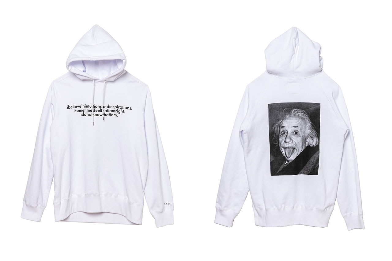 サカイ sacai からアインシュタインをフィーチャーしたTシャツ&フーディが発売  Albert Einstein
