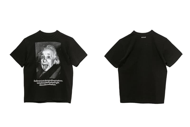 サカイ sacai からアインシュタインをフィーチャーしたTシャツ&フーディが発売  Albert Einstein