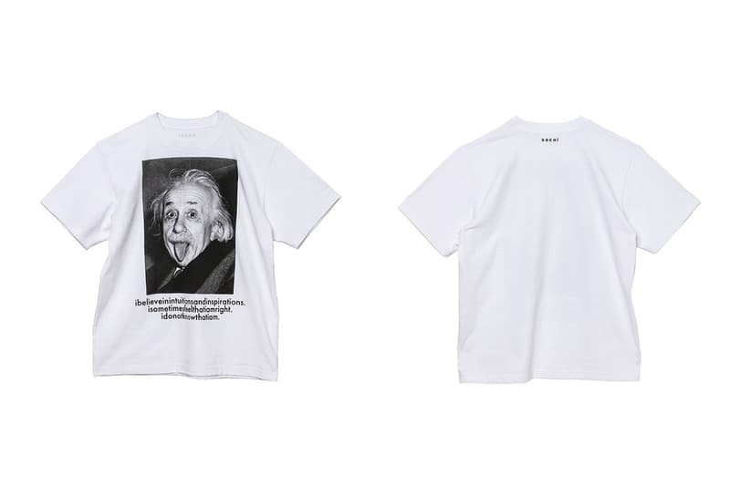 サカイ sacai からアインシュタインをフィーチャーしたTシャツ&フーディが発売  Albert Einstein