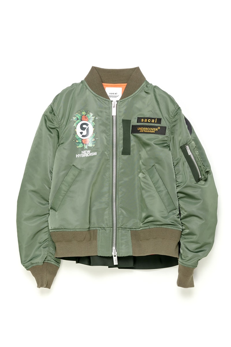サカイ x アンダーカバー sacai が UNDERCOVER とのコラボレーションによる MA-1 を発売