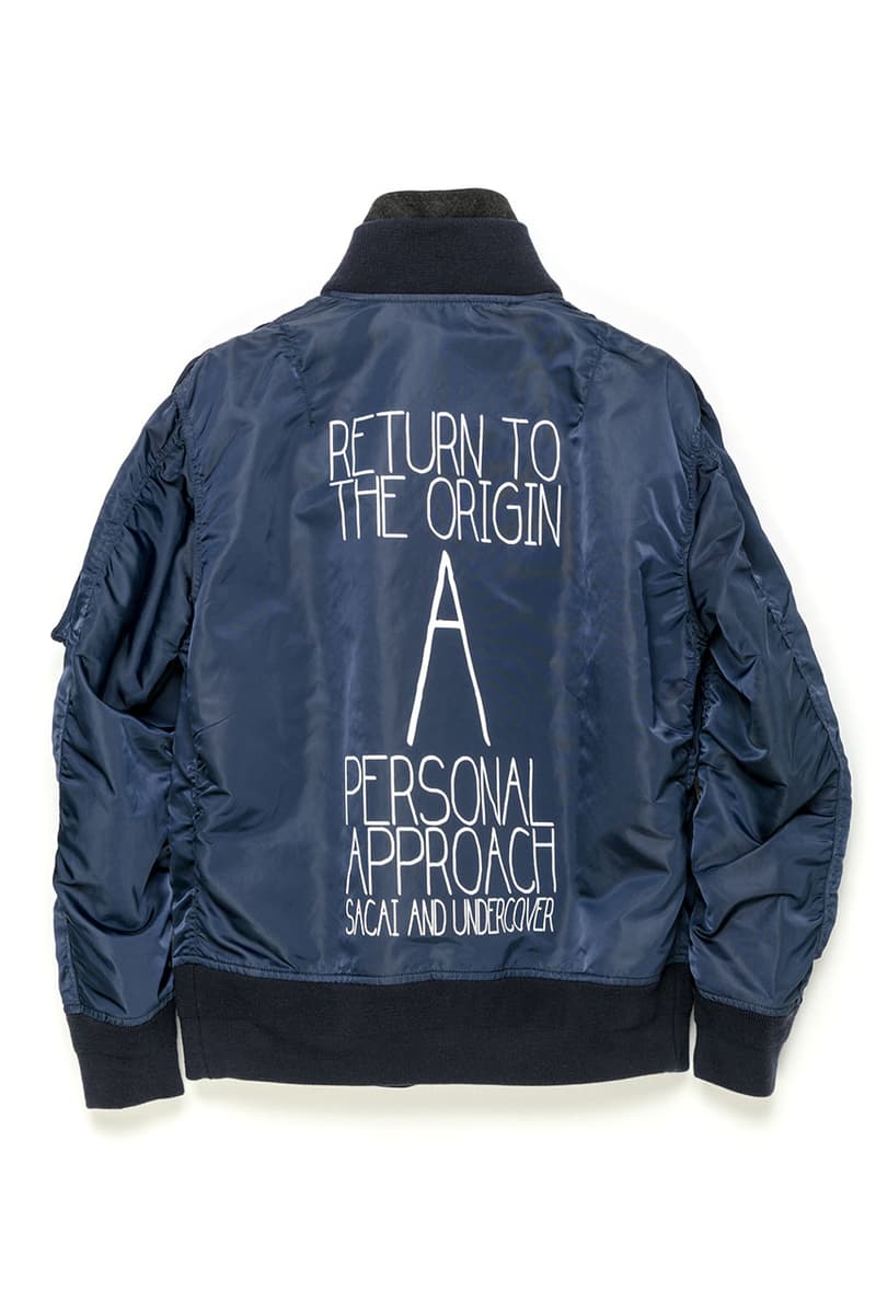 サカイ x アンダーカバー sacai が UNDERCOVER とのコラボレーションによる MA-1 を発売