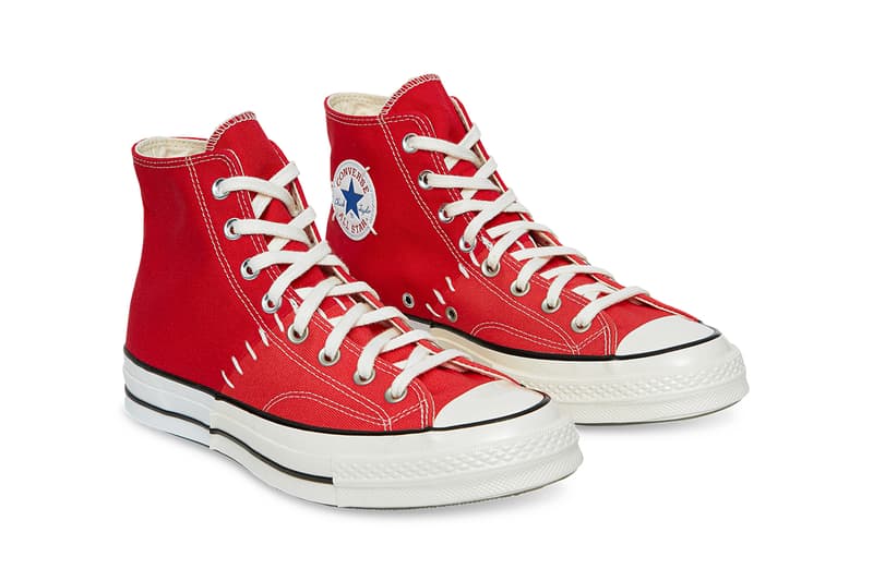 Slam Jam x Converse の最新コラボ Chuck Taylor では新色が登場 Slam Jam x Converse Reconstructed Chuck 70 "Red" "Black" "Egret" Release Information Closer Look Drop Date July 9 Frankenstein Cut-Sew Stitch Footwear Sneaker
