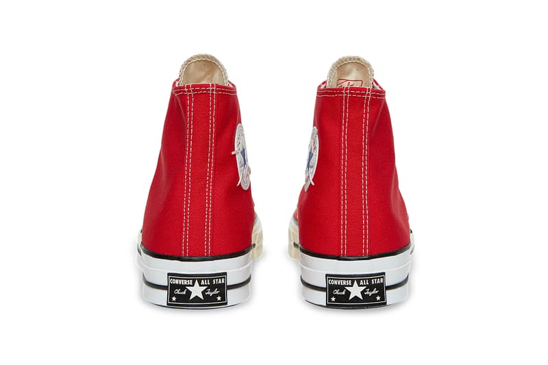 Slam Jam x Converse の最新コラボ Chuck Taylor では新色が登場 Slam Jam x Converse Reconstructed Chuck 70 "Red" "Black" "Egret" Release Information Closer Look Drop Date July 9 Frankenstein Cut-Sew Stitch Footwear Sneaker