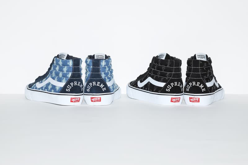 シュプリーム x ヴァンズ Supreme x Vans からダメージ加工されたデニム地のフットウェアが登場