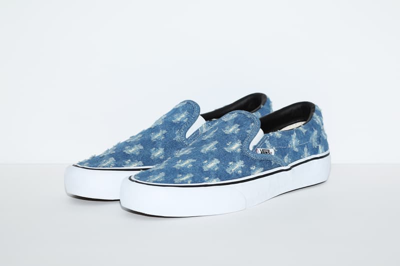 シュプリーム x ヴァンズ Supreme x Vans からダメージ加工されたデニム地のフットウェアが登場