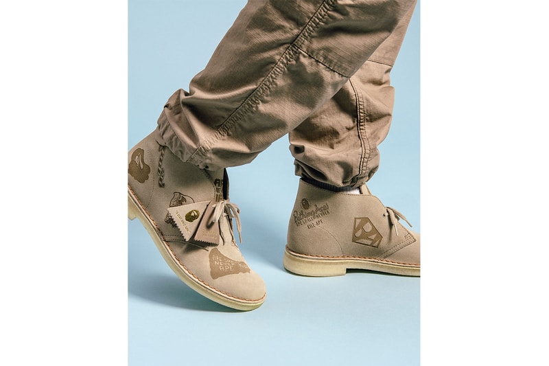 ベイプ x クラークス ア・ベイシング・エイプ A BATHING APE® x Clarks ORIGINALS が初となるコラボフットウェアを発表