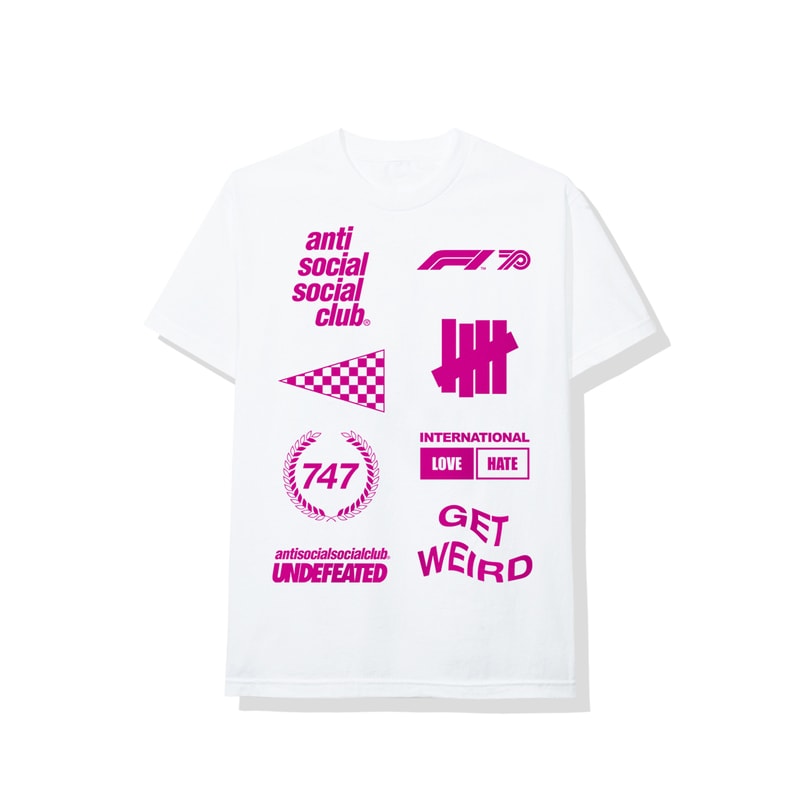 ASSC x アンディフィーテッド x F1のコラボコレクションが登場 アンチ・ソーシャル・ソーシャル・クラブ Anti Social Social Club x Undefeated x Formula 1 collaboration capsule collection 70th anniversary