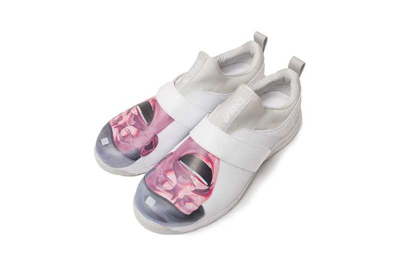 コム デ ギャルソン・シャツ x アシックスから2型のコラボフットウェアがスタンバイ comme-des-garcons-shirt-asics-winjob-cp303-tarther-slip-on-yue-minjun-collaboration-official