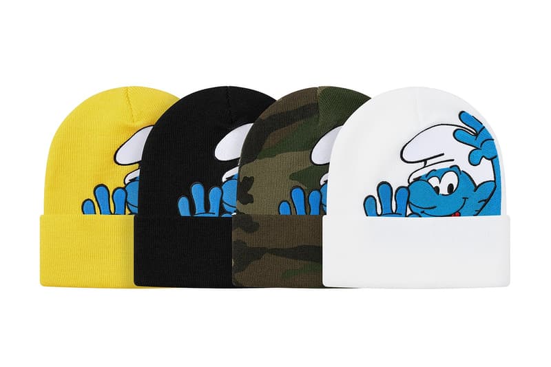 シュプリーム Supreme 2020年秋冬コレクション ビーニー 〈KANGOL（カンゴール）〉〈New Era®（ニューエラ）〉、アニメ『スマーフ（The Smurfs）』、Lee Scratch Perry（リー・スクラッチ・ペリー）といったコラボものや、フーディでも登場したクロス状のボックスロゴをはじめ、グラフィック強めのアイテムからシンプルなデザインまで、今冬の防寒が楽しみになるであろうアイテムが幅広く揃う。