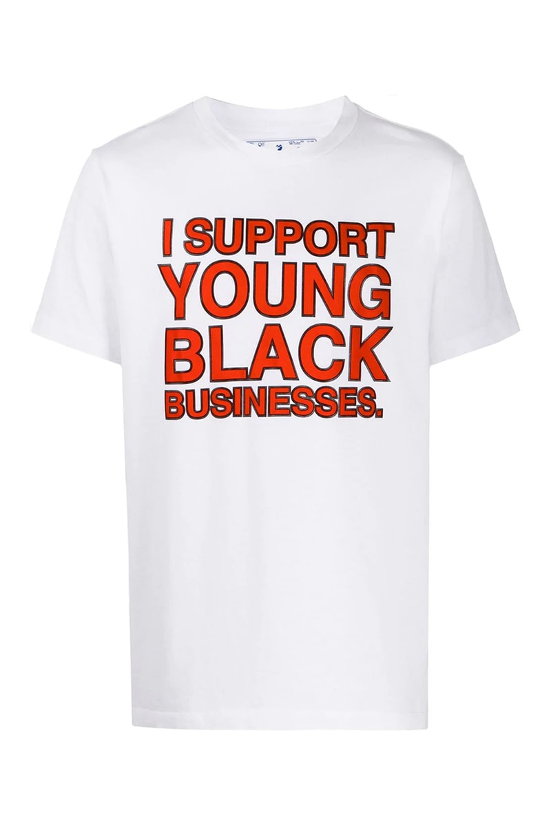 Off-White™️ がチャリティーを目的に新たなプロジェクト “I Support Young Black Businesses”を始動 Off-White™ "Support Young Black Businesses" Hoodie tee shirt charity design release date info buy colorway chicago cred virgil abloh